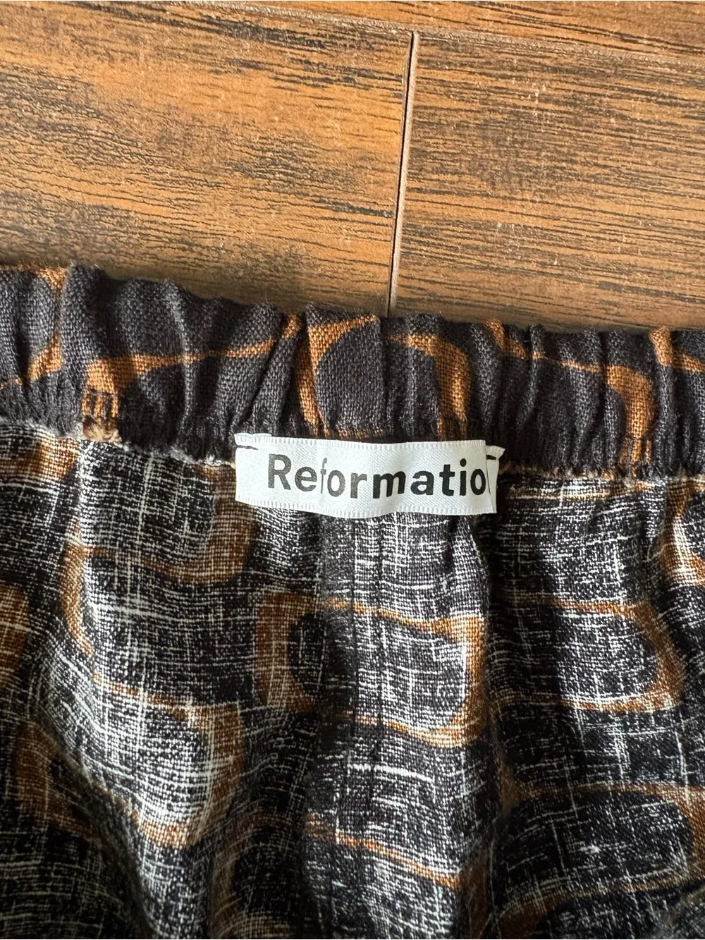 Reformation wide Leg Linen Noah Pants in Linguini size L